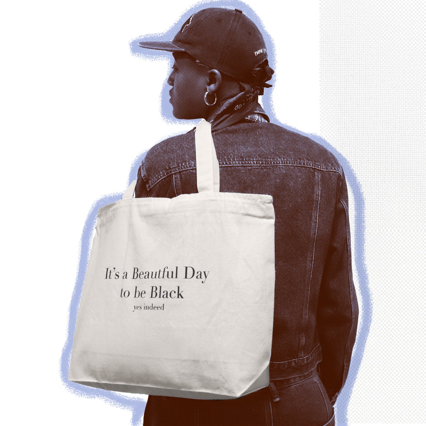 "It's a Beautiful Day to be Black" Tote Bag in Tan