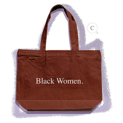 "Black Women" Tote Bag in Brown